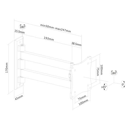 Neomounts FPMA-W820 Svart TV-fäste
