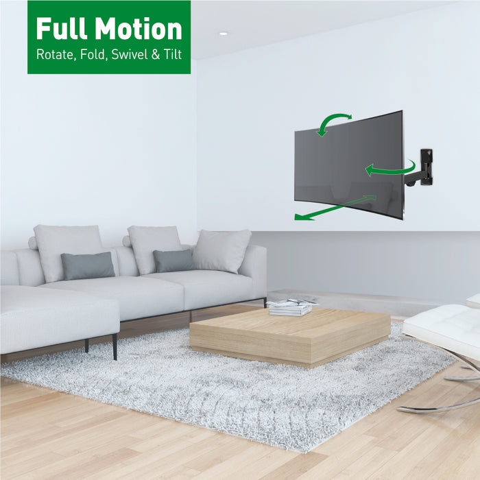 Barkan Mounts Lång TV-väggfäste |Universellt| 13" - 39" | VESA 200x200