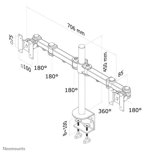 Neomounts FPMA-D960D monitorarm