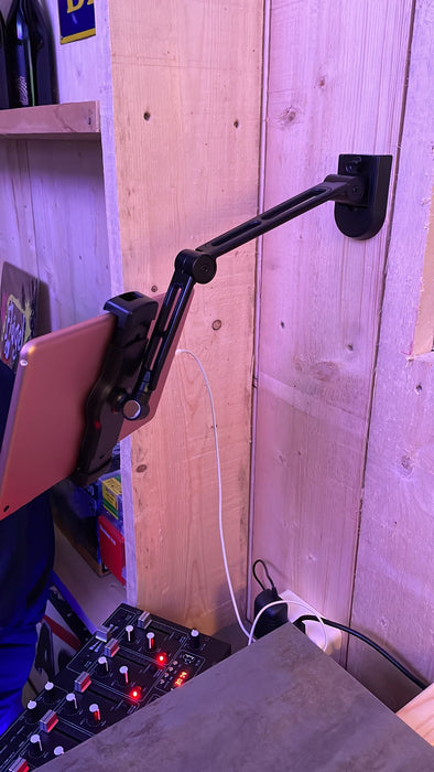 Wolff Mount Tablet iPad Telefonhållare - 39 cm | Roterbar | Klämsystem | Universell | Stabil metallarm