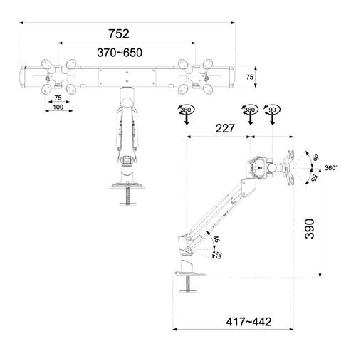 Neomounts FPMA-D940DG monitorarm