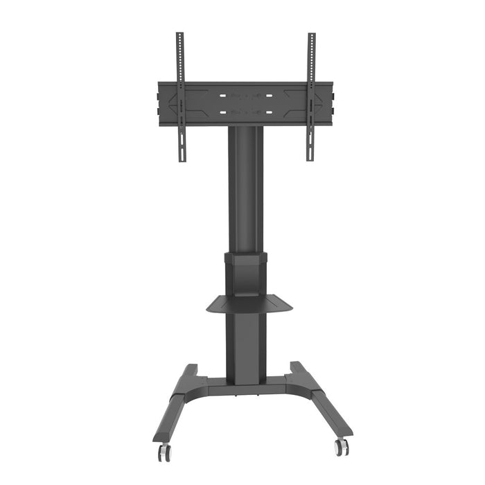 Wolff Mount TVB-98 – Verrijdbare TV-standaard tot 70 inch – Hoogte verstelbaar – Zwart aluminium – VESA 800x600