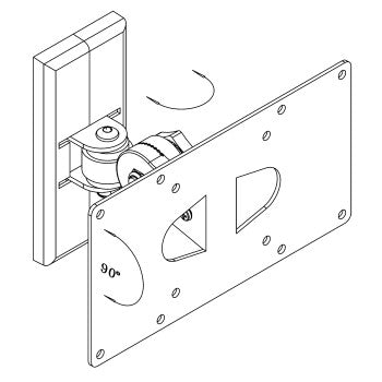 Silvergrå väggfäste med VESA 200x100 1 arm