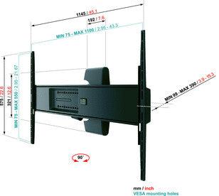Vogels EFW 8425 LCD LED Plasma väggfäste Motion XL