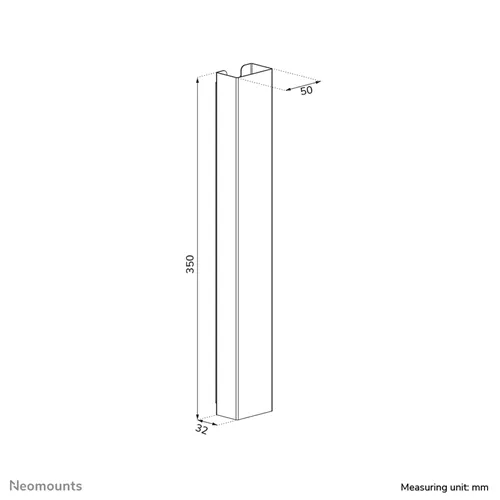 Neomounts ADS06-123BL magnetisk kabelkanal 35 cm – svart