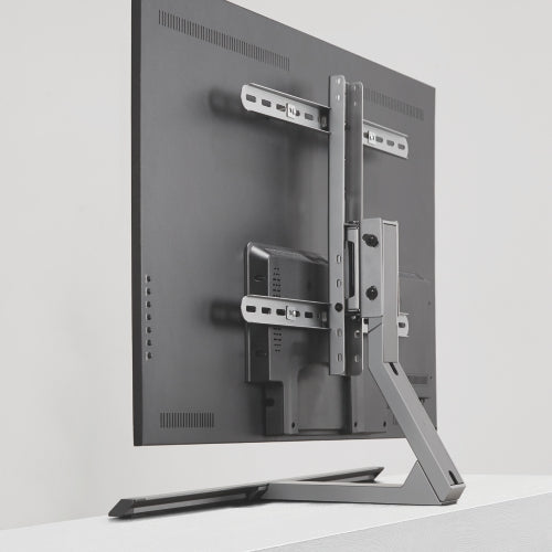 Wolff Mount Universell Aluminium TV-fot | Vridbar och tiltningsbar | upp till 75 tum | Färg: Antracit | VESA 600x400 | Snygg design