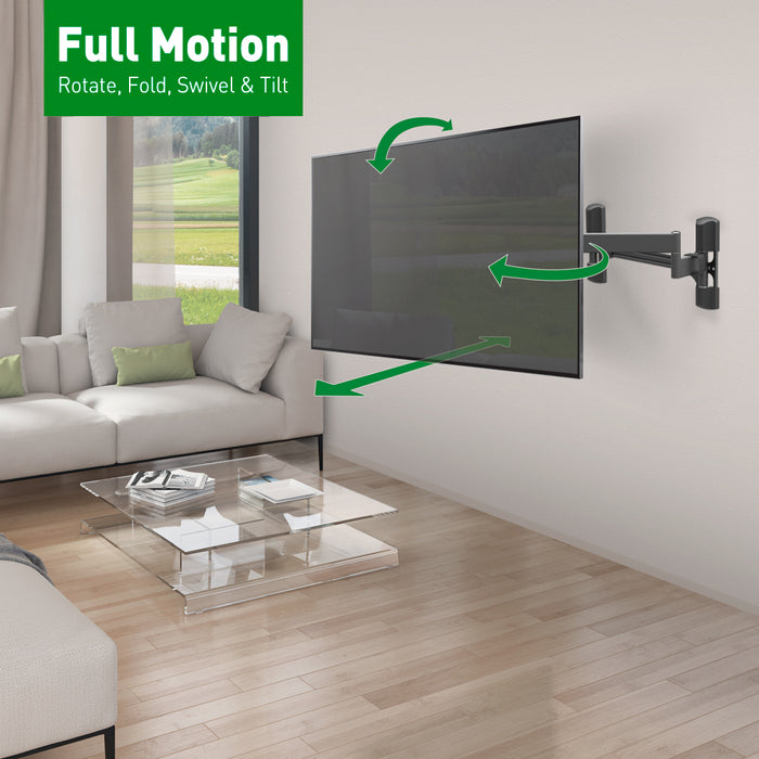 Barkan Mounts robust TV-väggfäste för hörnmontering | skärmar 40 - 90 tum | VESA 600x400