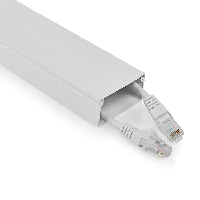 Kabelkanal 110 cm x 6 cm Vit Aluminium