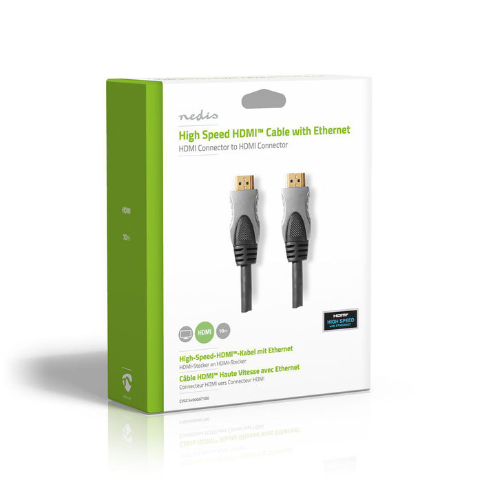 Lyxig HDMI-kabel High Speed med Ethernet 10,0 meter