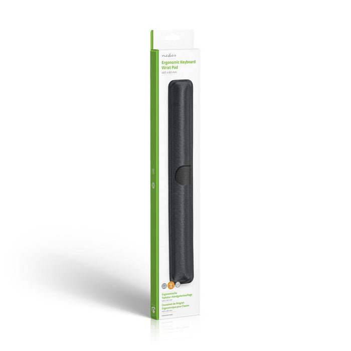 Ergonomiskt handledsstöd för tangentbord | Gel | 465 x 60 mm | Svart