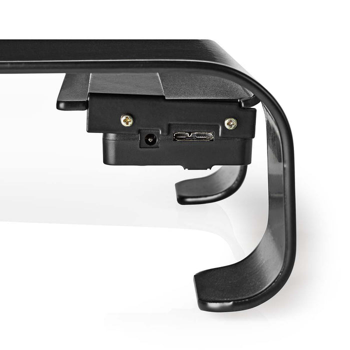 Ergonomisk multifunktionell stativ | USB 3.0-hubb | 4 portar | Svart