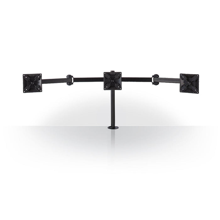 Ergonomisk monitorarm | Tre monitorarmar | Vrid- och tiltningsbar | Svart