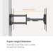 Wolff Mount Ultra Heavy Duty muurbeugel voor Samsung tot 140 inch – maximale wandafstand