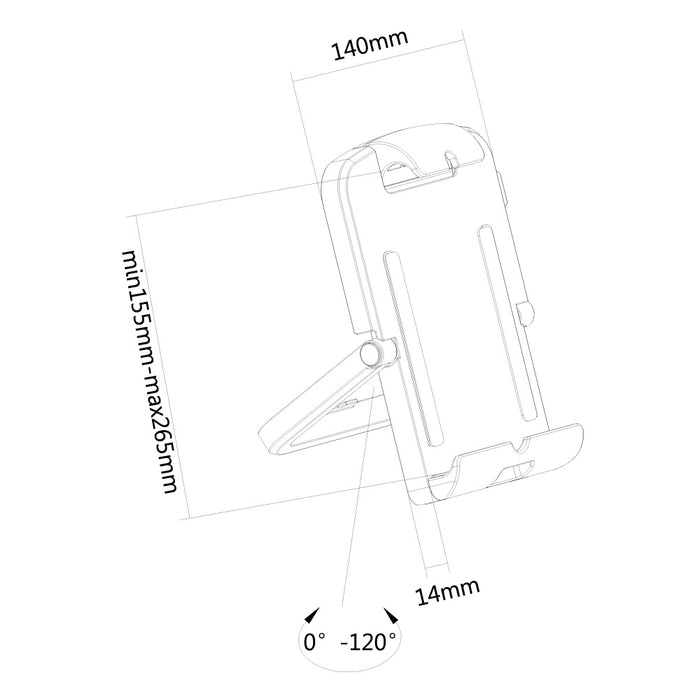 Neomounts universell surfplattehållare TABLET-UN200white