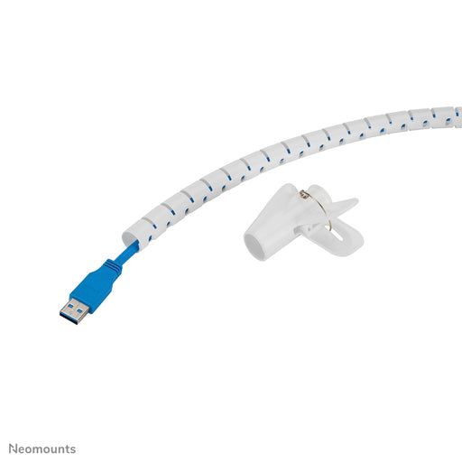 Neomounts ADS06-140WH Kabelspiraal Ø15 mm voor maximaal 3 kabels – wit – productaanzicht bij TVBeugels.nl