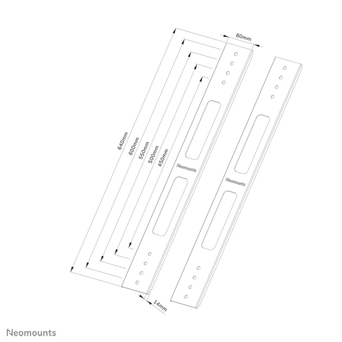 Neomounts AWL-250BL16 VESA-förlängningskit - Svart