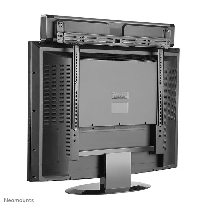 Neomounts AWL29-750BL1 universellt fäste för videobar/soundbar/högtalare, djupjusterbart (0-4,2 cm) - Svart