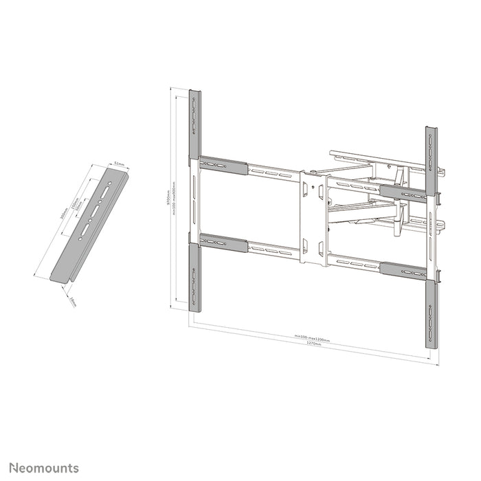 Neomounts AWLS-950BL1 VESA-förlängningskit för WL40S-950BL18 - Svart
