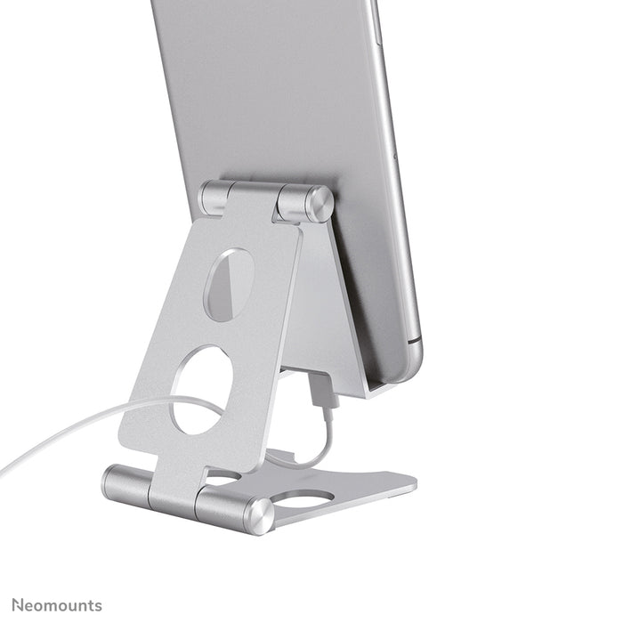 Neomounts universellt hopfällbart telefonstöd - Silver