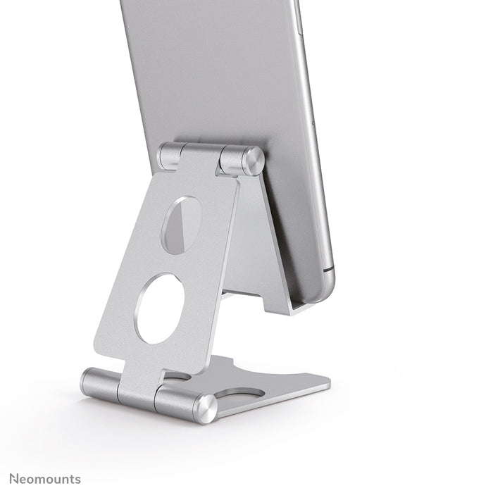 Neomounts universellt hopfällbart telefonstöd - Silver