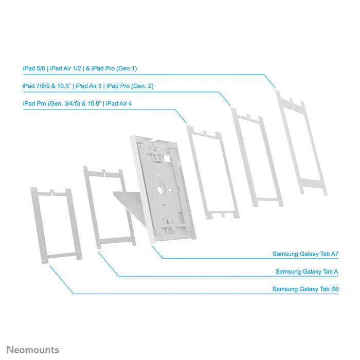 Neomounts DS15-630WH1 roterbar bord-/väggfäste för surfplattor 9,7-11 tum - Vit