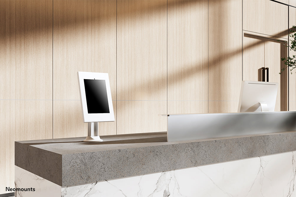 Neomounts DS15-640WH1 roterbar bordsskiva tablethållare för 9,7-11 tum surfplattor - Vit