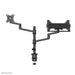 Neomounts DS20-425BL2 Monitorarm met laptophouder 17-27" - ruimtebesparend – detailaanzicht 3