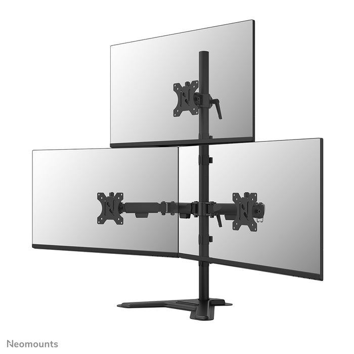Neomounts DS45-600BL2-1 Monitorstandaard voor drie schermen 10-32" – productaanzicht