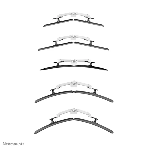 Neomounts DS65S-950WH2 monitorarm – elegant fullmotion-stöd för 24-34 tum