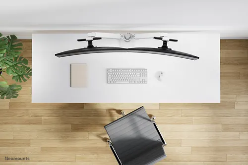 Neomounts DS65S-950WH2 monitorarm – elegant fullmotion-stöd för 24-34 tum