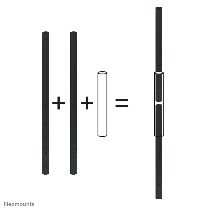 Neomounts kopplingsstycke för förlängningsstolpar FPMA-CP100black, FPMA-CP150black och FPMA-CP200black