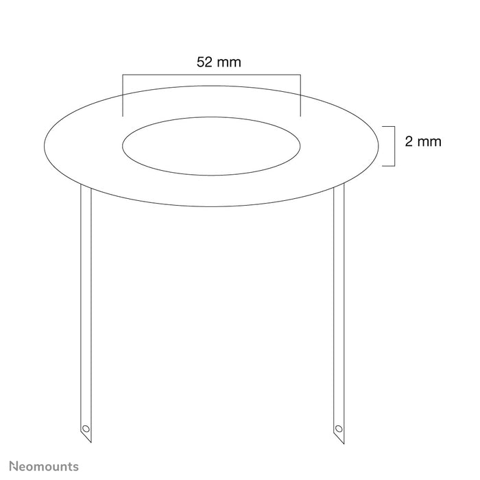 Neomounts FPMA-CRB5 är en svart täckrosett för flatscreen takfästen Neomounts FPMA-C100.