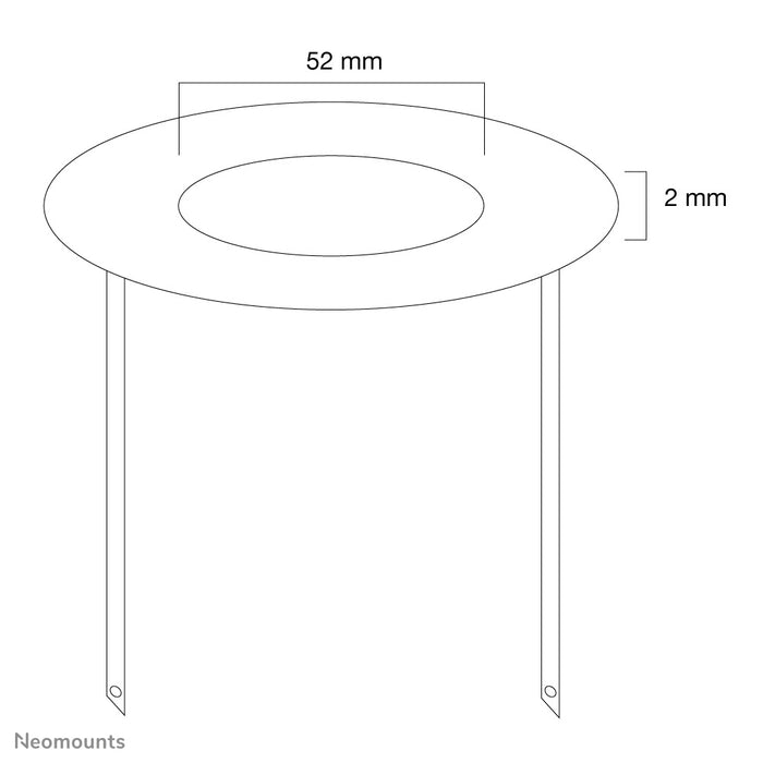 Neomounts FPMA-CRS5 är en silverfärgad täckrosett för flatscreen takfästen Neomounts FPMA-C100 silver.