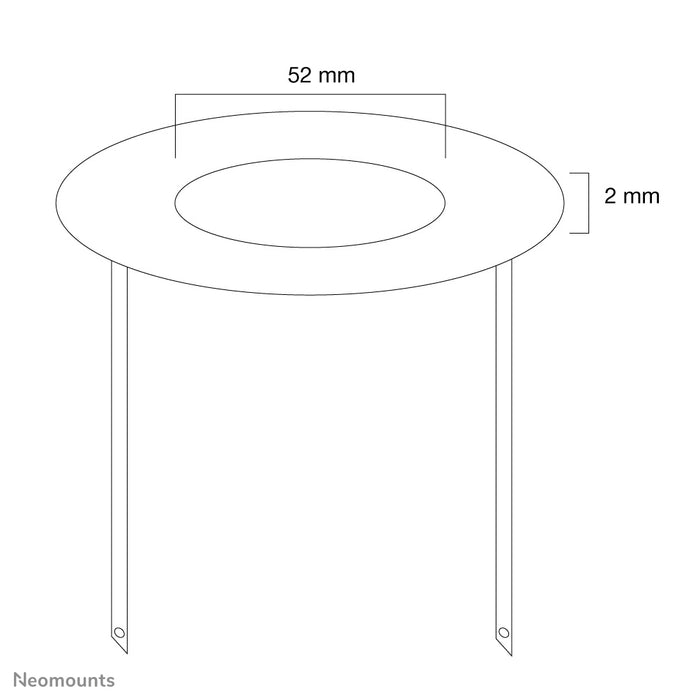Neomounts FPMA-CRW5 är en vit täckrosett för flatscreen takfästen Neomounts FPMA-C100 & C100 silver.
