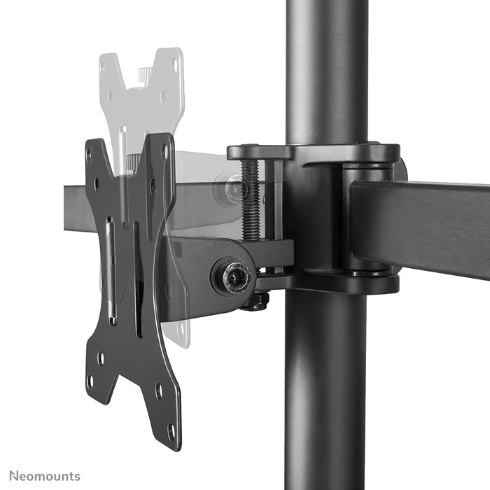 Neomounts FPMA-D550DD3 svart full motion skrivbordsställ för 13-27 tums skärmar – Svart