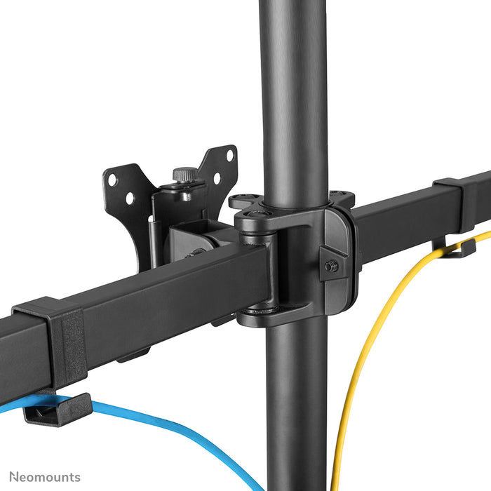 Neomounts FPMA-D550DD3 svart full motion skrivbordsställ för 13-27 tums skärmar – Svart