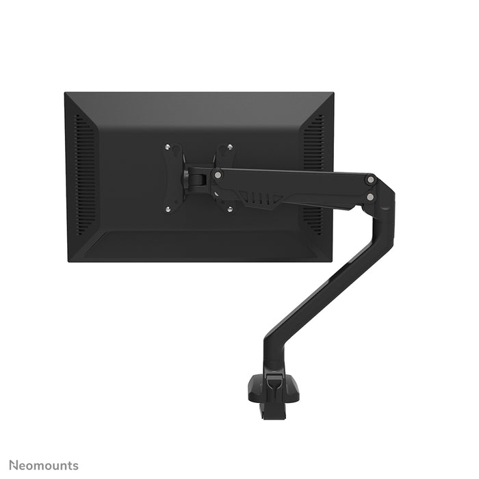 Neomounts FPMA-D750black2 är ett skrivbordsfäste med gasfjäder för platta skärmar upp till 32 tum (81 cm).
