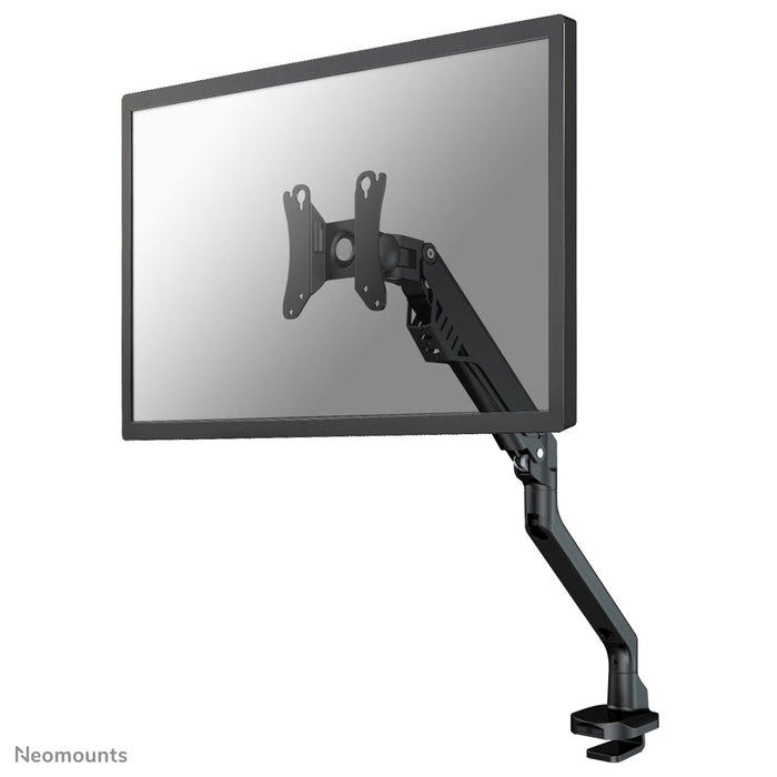 Neomounts FPMA-D750black är ett skrivbordsfäste med gasfjäder för platta skärmar upp till 32 tum (81 cm).
