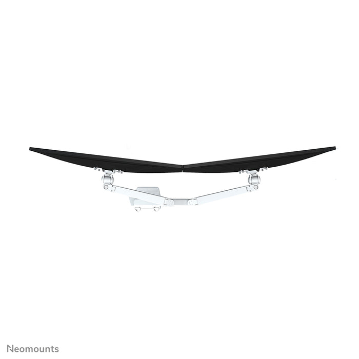 Neomounts FPMA-D750D vit är ett skrivbordsfäste med gasfjäder för platta skärmar upp till 32 tum (81 cm).