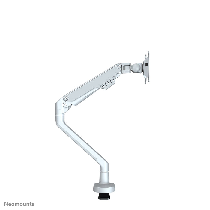 Neomounts FPMA-D750 silver är ett skrivbordsfäste med gasfjäder för platta skärmar upp till 32 tum (81 cm).