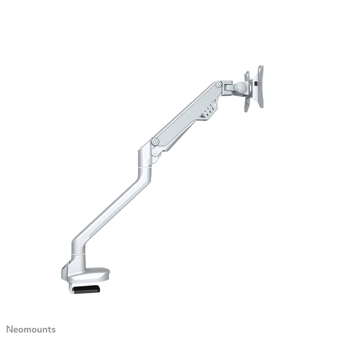 Neomounts FPMA-D750 silver är ett skrivbordsfäste med gasfjäder för platta skärmar upp till 32 tum (81 cm).