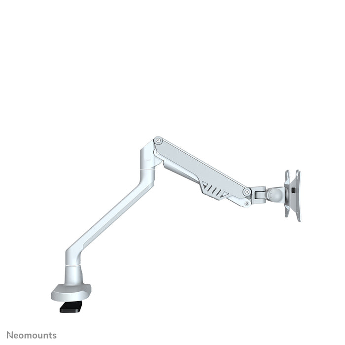 Neomounts FPMA-D750 silver är ett skrivbordsfäste med gasfjäder för platta skärmar upp till 32 tum (81 cm).