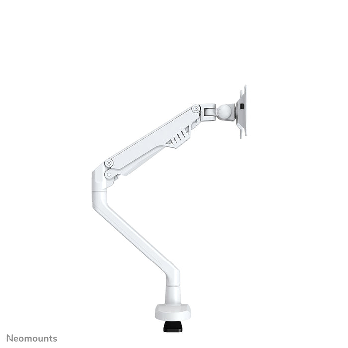 Neomounts FPMA-D750 vit är ett skrivbordsfäste med gasfjäder för platta skärmar upp till 32 tum (81 cm).