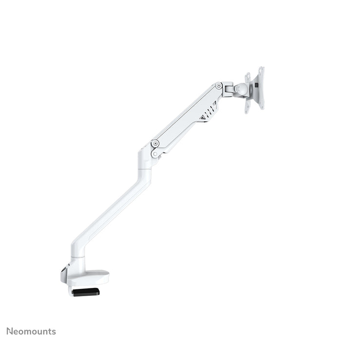 Neomounts FPMA-D750 vit är ett skrivbordsfäste med gasfjäder för platta skärmar upp till 32 tum (81 cm).