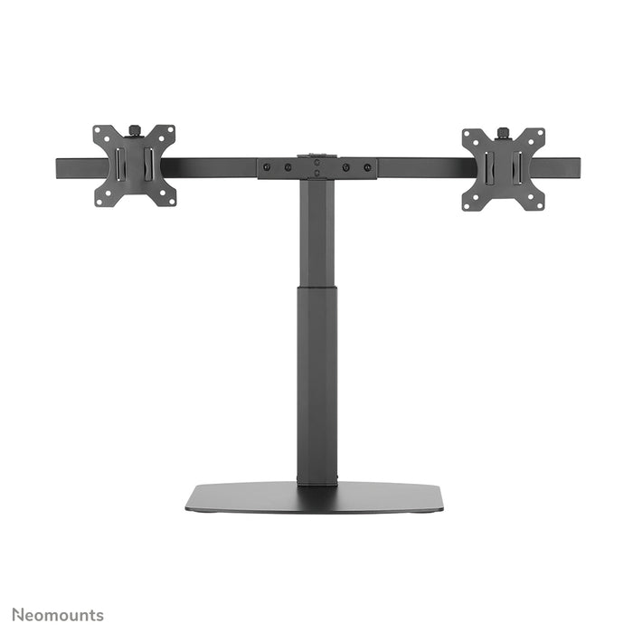 Neomounts FPMA-D865D svart är ett skrivbordsfäste för två flatskärmar upp till 27 tum (69 cm).