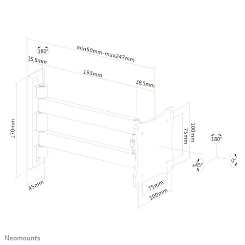 Neomounts FPMA-W820 silver TV-fäste