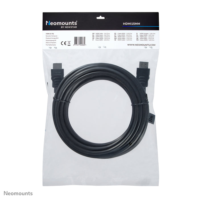 HDMI 1.4-kabel, High speed, HDMI 19 pins M/M, 5 meter