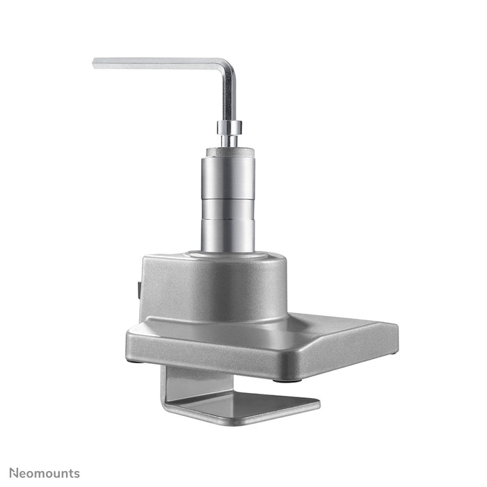 Neomounts NM-D775 silverPLUS är ett gasfjädrat skrivbordsstöd för böjda skärmar upp till 49 tum (124 cm) - Silver