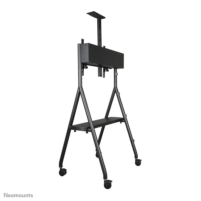 Neomounts NS-M1500black är en flyttbar möbel för flatskärmar upp till 65 tum (165 cm). Inklusive laptopplatta - Svart