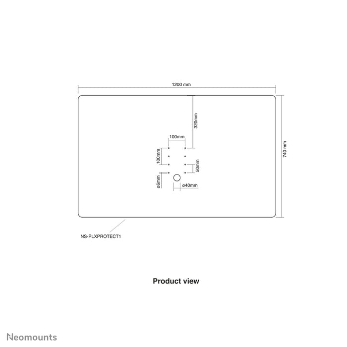 Neomounts NS-PLXPROTECT1 är en transparent skärm för 1 platt skärm och erbjuder avståndsskydd på arbetsplatsen. Transparent akryl, 100 % återvinningsbar | PLXPROTECT är registrerat som EU-designpatent |